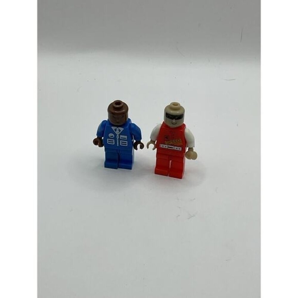 Lego Mini Figures Set Of 2 Vintage Duplo Characters In Red & Blue Outfits